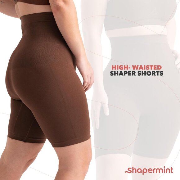 🆕 Women Brown Tummy Control Underwear Every Day High Waisted Body Shaper Shorts - Picture 8 of 9